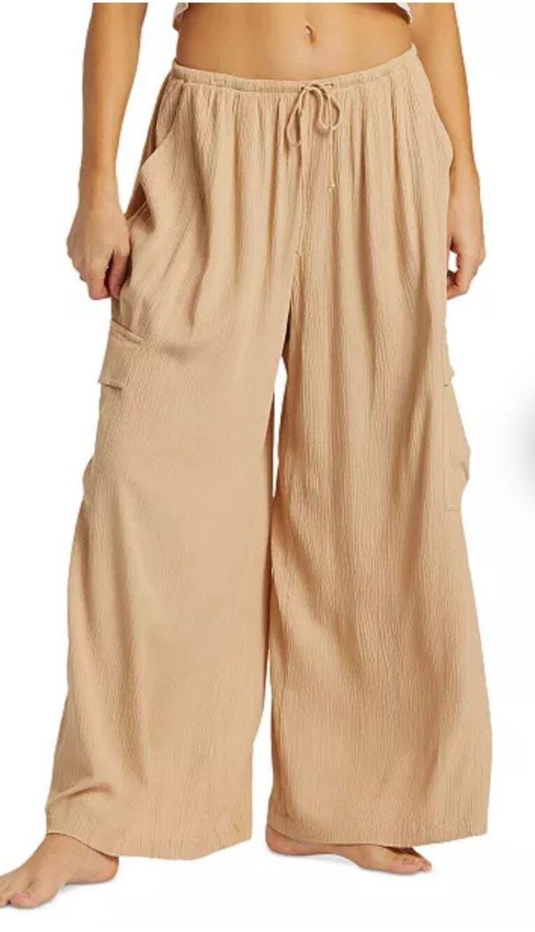 Billabong Beach Babe high-rise cargo wide leg pants - L